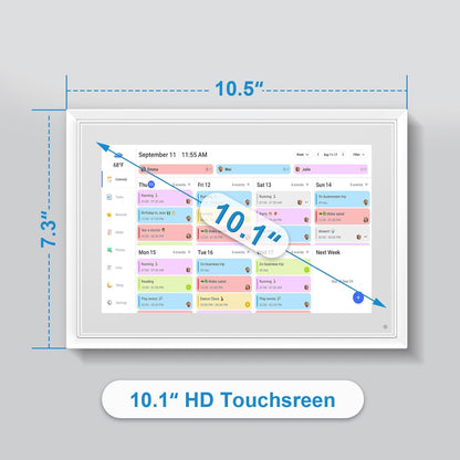 10.1 Inch Digital Calendar+Digital Picture Frame, 2026 Desk Calendar Smart Wifi Planner & Chore Chart, IPS HD Interactive Touchscreen Display Gifts for Women Men, Gifts for Mom Dad