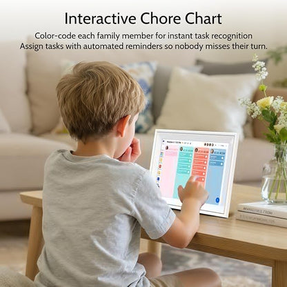 15.6 Inch Digital Calendar Wall Touch Screen Chore Chart, 32GB Electronic Calendar + Smart Family Planner, Wall and Desk Mountable, Gifts for Women Men, Gifts for Mom Dad