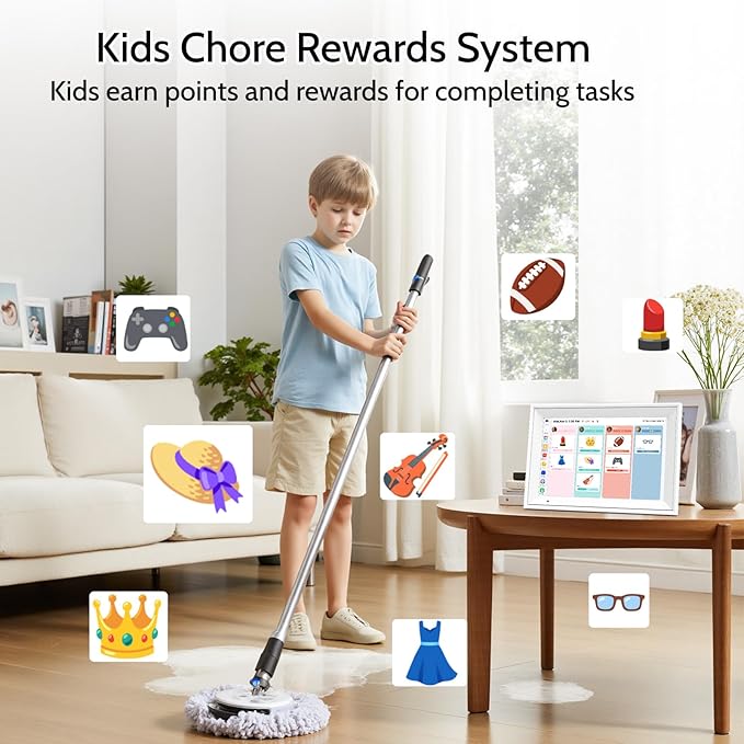 15.6 Inch Digital Calendar Wall Touch Screen Chore Chart, 32GB Electronic Calendar + Smart Family Planner, Wall and Desk Mountable, Gifts for Women Men, Gifts for Mom Dad