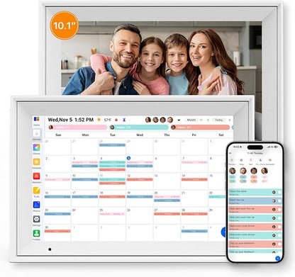 15.6 Inch Digital Calendar Wall Touch Screen Chore Chart, 32GB Electronic Calendar + Smart Family Planner, Wall and Desk Mountable, Gifts for Women Men, Gifts for Mom Dad
