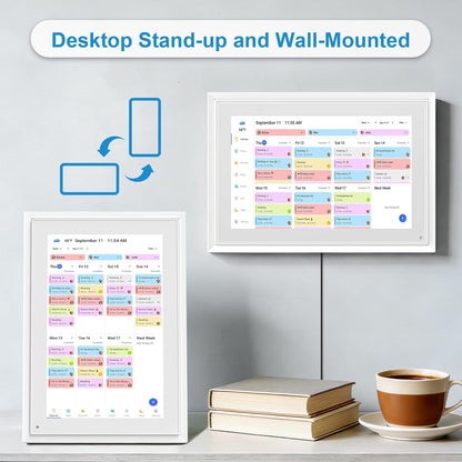 10.1 Inch Digital Calendar+Digital Picture Frame, 2026 Desk Calendar Smart Wifi Planner & Chore Chart, IPS HD Interactive Touchscreen Display Gifts for Women Men, Gifts for Mom Dad